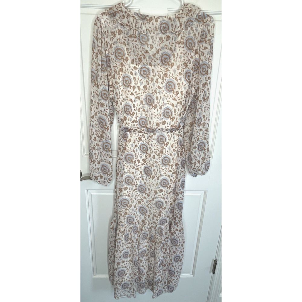 Lucky Brand Women’s Bohemian Ruffle Maxi Dress Size S Floral Cottage Peasant - Picture 10 of 16